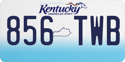 KY license plate 856TWB