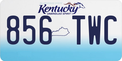 KY license plate 856TWC