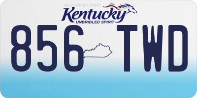 KY license plate 856TWD