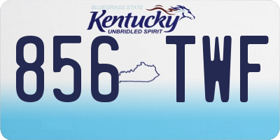 KY license plate 856TWF