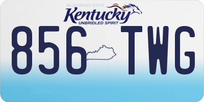 KY license plate 856TWG