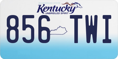 KY license plate 856TWI