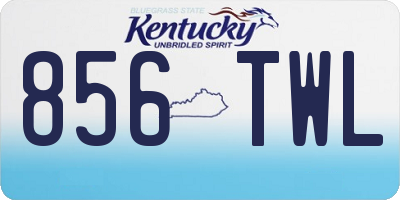 KY license plate 856TWL