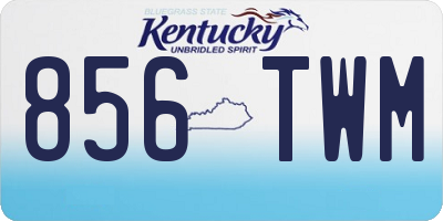 KY license plate 856TWM