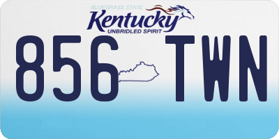 KY license plate 856TWN