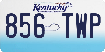 KY license plate 856TWP