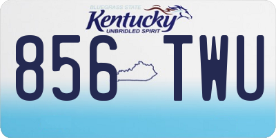 KY license plate 856TWU