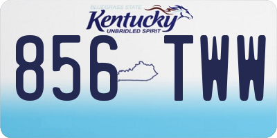 KY license plate 856TWW