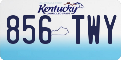 KY license plate 856TWY
