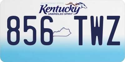 KY license plate 856TWZ