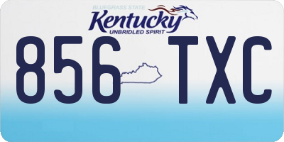 KY license plate 856TXC