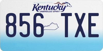 KY license plate 856TXE