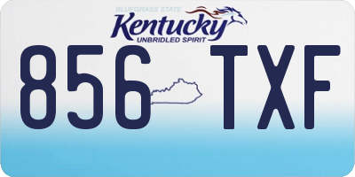 KY license plate 856TXF