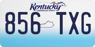 KY license plate 856TXG