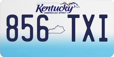 KY license plate 856TXI