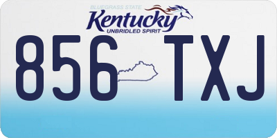 KY license plate 856TXJ
