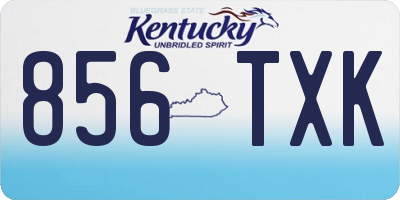 KY license plate 856TXK