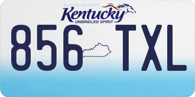 KY license plate 856TXL