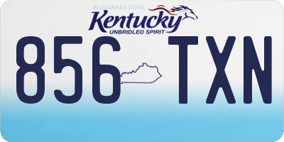 KY license plate 856TXN