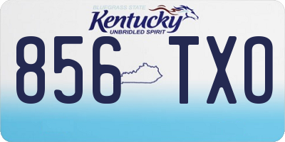 KY license plate 856TXO