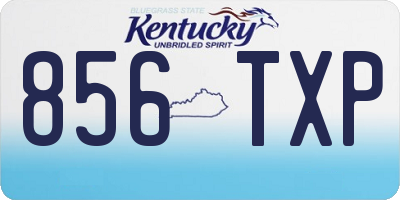 KY license plate 856TXP