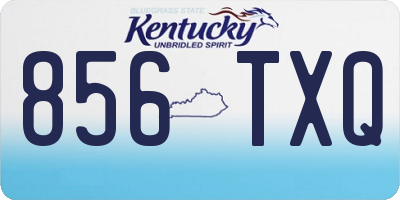KY license plate 856TXQ