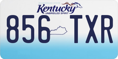 KY license plate 856TXR