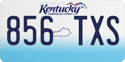 KY license plate 856TXS