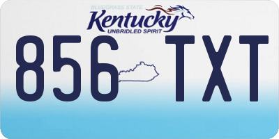 KY license plate 856TXT