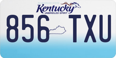 KY license plate 856TXU