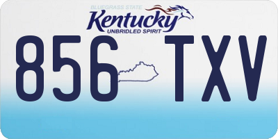 KY license plate 856TXV
