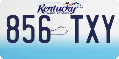 KY license plate 856TXY