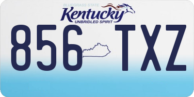 KY license plate 856TXZ