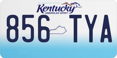 KY license plate 856TYA