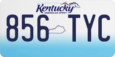 KY license plate 856TYC