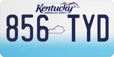 KY license plate 856TYD