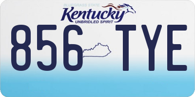 KY license plate 856TYE