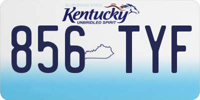 KY license plate 856TYF