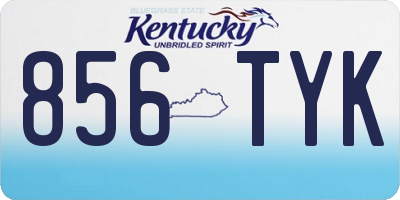 KY license plate 856TYK
