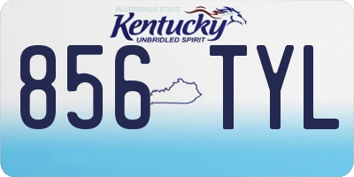 KY license plate 856TYL