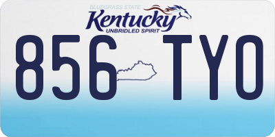KY license plate 856TYO