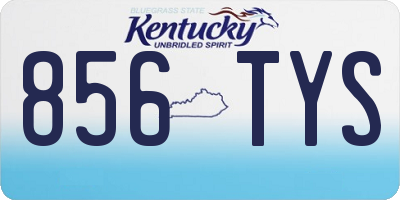 KY license plate 856TYS