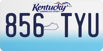KY license plate 856TYU