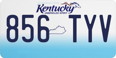KY license plate 856TYV
