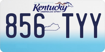 KY license plate 856TYY