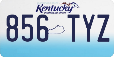 KY license plate 856TYZ