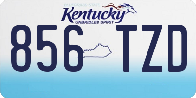 KY license plate 856TZD