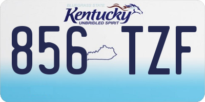 KY license plate 856TZF