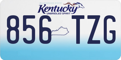 KY license plate 856TZG