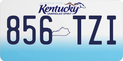KY license plate 856TZI